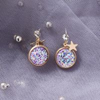 Geometric Round Earrings Creative Fantasy Starry Sky Earrings main image 1