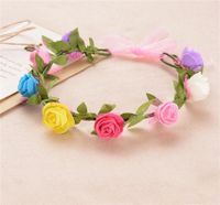 South Korea Foreign Trade Original Single Big Flower Headband Flower Girl Bride Garland Headdress Photography Accessories Children Hair Accessories main image 1