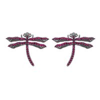 Animal Earrings Cartoon Purple Dragonfly Earrings S925 Sterling Silver Ear Needles Hypoallergenic Earrings Women Wholesale main image 1