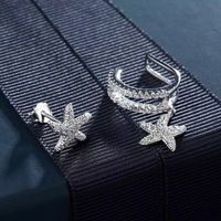 Style Européen Et Américain Étoiles Même Starfish Asymétrique Oreille Clips Et Oreille Goujons Femme Taobao Ventes Chaudes Boucles D'oreilles En Gros 20844502 main image 4