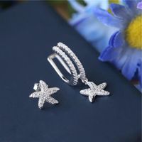 Starfish Asymmetric Ear Clip Earrings Women main image 5
