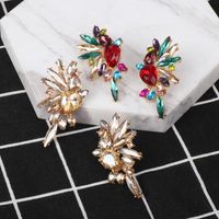 New Stud Earrings Color Diamond Earrings Fashion Jewelry Wholesale main image 3