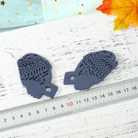 Carved Hollow Head Wood Large Earrings Wholesales Fashion main image 4