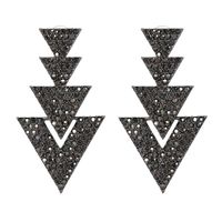 New Geometric Triangle Stud Earrings Women Earrings Metal Rhinestone Jewelry Wholesale main image 4