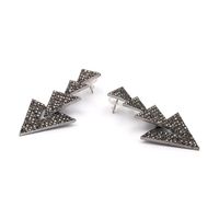 New Geometric Triangle Stud Earrings Women Earrings Metal Rhinestone Jewelry Wholesale main image 5
