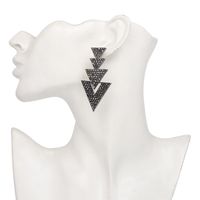 New Geometric Triangle Stud Earrings Women Earrings Metal Rhinestone Jewelry Wholesale main image 6