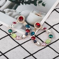 New Geometric Round Diamond Earrings Fashion Earrings Wholesale main image 5