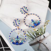 New Simple Colorful Diamond Earrings Boutique Elegant Women's Jewelry Wholesale main image 3