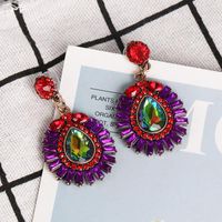 52909 Jujia Nouveau Géométrique Boucles D'oreilles Coloré Rétro Exagéré Européen Et Américain Capricieux Boucles D'oreilles Croix-frontière Fournir Boucles D'oreilles Pour Les Femmes main image 1