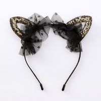 Croix-frontière Enfants De Cheveux Accessoires Paillettes Chat Oreilles Bandeau Coréen Robe De Princesse Enfants Accessoires sku image 1