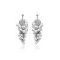 Luxury Diamond And Pearl Grape Strand Earrings Wholesales Fashion sku image 2