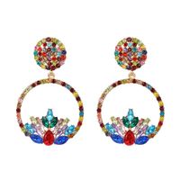 New Simple Colorful Diamond Earrings Boutique Elegant Women's Jewelry Wholesale sku image 1