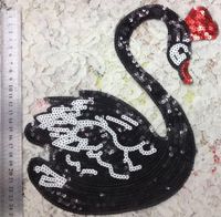 Women's Animal Clothing Beads Accessories Black Swan Embroidery Chapter Sequins Zhang Zi Diy Adhesive Tape Stickers main image 4