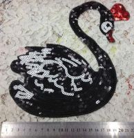 Women's Animal Clothing Beads Accessories Black Swan Embroidery Chapter Sequins Zhang Zi Diy Adhesive Tape Stickers main image 5