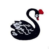 Women's Animal Clothing Beads Accessories Black Swan Embroidery Chapter Sequins Zhang Zi Diy Adhesive Tape Stickers main image 6