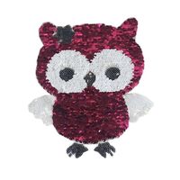 Cute Cartoon Dazzling Owl Double-sided Sequin Cloth Stickers Can Flip Color Change Sequins main image 5