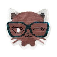 Eyes Cat Head Beads Embroidered Gradient Flip Sequins Women's Clothing Stickers main image 6