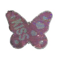 Butterfly Double-sided Sequin Embroidery Kiss Reversible Color Changing Beads Cartoon Animal Cloth Stickers main image 3