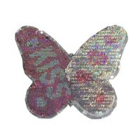 Butterfly Double-sided Sequin Embroidery Kiss Reversible Color Changing Beads Cartoon Animal Cloth Stickers main image 4
