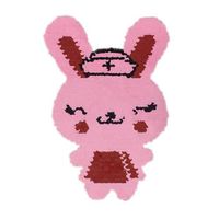 Cute Cartoon Cute Pink Rabbit Cartoon Animal Cloth Sticker main image 3