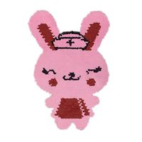Cute Cartoon Cute Pink Rabbit Cartoon Animal Cloth Sticker main image 5
