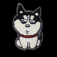 Long Sheng Embroidery Two Ha Husky Dog Cartoon Beads Double-sided Cloth Stickers Diy Patch Stickers main image 5