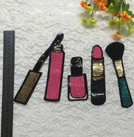 Koreanische Gepäck Dekorations Kosmetik Vierteiliges Set Lippenstift Mascara Stoff Pailletten Stickerei Pailletten Aufkleber Kleidung Dekorative Aufkleber main image 4