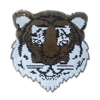 Tiger Exclamation Flip Rectangular Sequin Cloth Paste Clothes Patch Sticker Clothing Accessories Reversible Sequin Cloth main image 6