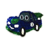 Sequin Flip Cartoon Car Sequins Children's Clothing Sweater Decoration Stickers Embroidery Chapter Double-sided Gradient Color Patch main image 5