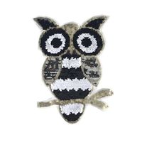 Color-changing Owl Ab Face Flip Embroidered Beaded Piece Of Cloth Stickers Decorative Clothing Flip Sequins Double-sided Cloth Stickers main image 3