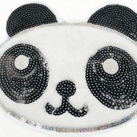Longs Heng Stickerei Niedlichen Panda Pawletten Plüsch Stoff Aufkleber Kleidung Zerrissene Patch Aufkleber Jeans Dekoration Aufkleber main image 6