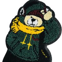 Hat Bear Hook Wool Embroidery Patch Patch Patch Towel Embroidery Patch Bead Cloth Patch Clothing Accessories main image 4