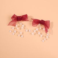 Earrings New Bow Hanging Ring Autumn And Winter Trend Pearl Earrings main image 5