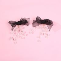 Earrings New Bow Hanging Ring Autumn And Winter Trend Pearl Earrings main image 4