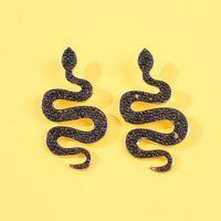 Rhinestone Three-dimensional Snake-shaped Earrings And Earrings main image 4