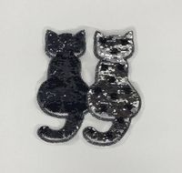 Cat Turning Sequins Turning Computer Beads Embroidery Badge Clothing Accessories Cats Turning Sequin Cloth Stickers sku image 2