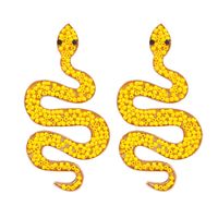 Aretes Y Aretes Tridimensionales Con Forma De Serpiente De Diamantes De Imitación sku image 2