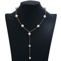 Perlenkette Lange Halskette Pullover Kette 2019 Mode Korea Dongdaemun Gleichen Stil Winter Halskette Viele Perlen main image 1