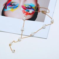 Pearl Chain Long Necklace Sweater Chain Fashion Korean Winter Pearl Necklace main image 3