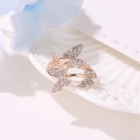 Full Diamond Four Butterfly Ring Light Luxury Index Finger Opening Ring main image 4