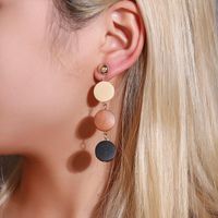 Korean Fashion Earrings Creative Wooden Tassel Earrings Female Color Long Wooden Earrings main image 2