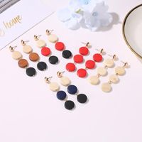 Korean Fashion Earrings Creative Wooden Tassel Earrings Female Color Long Wooden Earrings main image 3