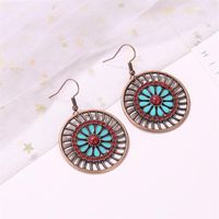 Earrings Creative Round Hollow Earrings Female Bohemian Fashion Retro Flower Earrings main image 3