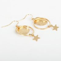 Main Paillettes Givré Pentagramme Boucles D'oreilles Européen Et Américain  Géométrique Longue Cercle Boucle D'oreille Gouttes Pour Les Oreilles Oreille Clips Gros main image 4