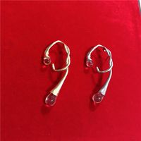 Ins Simple Français Transparent Boucles D'oreilles En Cristal De Chanvre Tordu Corde D'enroulement Géométrique Irrégulière Personnalité Boucles D'oreilles Pour Les Femmes main image 4