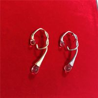 Transparent Crystal Earrings Twisted Hemp Twine Geometric Irregular Personality Earrings Women main image 4