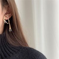 Transparent Crystal Earrings Twisted Hemp Twine Geometric Irregular Personality Earrings Women main image 5