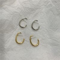 Minimalist Wild Irregular Notch C Niche Stud Earrings main image 5