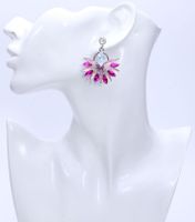 Temperament Alloy Diamond Flower Wild Earrings Wholesale main image 5