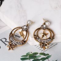 Court Style Earrings Women Baroque Geometric Pentagram Stud Earrings main image 3